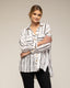 tantra mujer, Camisa de manga larga con estampado rayas discontinuas y bolsillos.