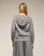 Chaqueta de punto con cremallera y bolsillos, capucha y dibujo de copo de nieve