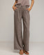 Pantalon de espiguilla de tiro alto y recto