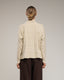 Jersey oversize de punto con cuello perkins y detalles de cuadros