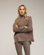 Jersey oversize con textura de rayas y cuadros.