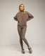 Jersey oversize con textura de rayas y cuadros.