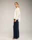 Jersey oversize con textura de rayas y cuadros.