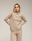 Set de punto fino de pantalon y jersey básico de cuello perkins.