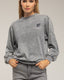 Sudadera efecto desgastado con detallles de strass.