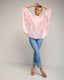 Blusa de rayas con cuello mao y manga murcielago oversize - Tantra Spain