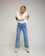 Camiseta con texto "joy" y lentejuelas y abalorios. - Tantra Spain