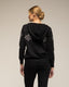 Chaqueta de punto con cremallera y bolsillos, capucha y dibujo de copo de nieve - Tantra Spain