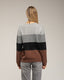 Jersey de cuello redondo con lana y franjas de colores. - Tantra Spain