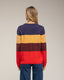 Jersey de cuello redondo con lana y franjas de colores. - Tantra Spain