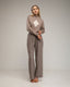 Jersey de punto con rombo y detalles de strass y cuello perkins - Tantra Spain