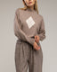 Jersey de punto con rombo y detalles de strass y cuello perkins - Tantra Spain