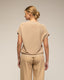 Jersey de punto con textura , cuello pico y manga corta - Tantra Spain
