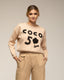 Jersey de punto de managa larga con letras de "COCO 5" sobrepuestas y ribete en cuello y puños - Tantra Spain