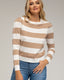 Jersey de punto de rayas con cuello redondo. - Tantra Spain