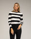 Jersey de punto de rayas con cuello redondo. - Tantra Spain