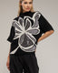 Jersey de punto estampado de flores con lentejuelas y manga francesa. - Tantra Spain