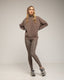 Jersey oversize con textura de rayas y cuadros. - Tantra Spain