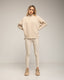 Jersey oversize con textura de rayas y cuadros. - Tantra Spain