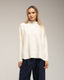 Jersey oversize con textura de rayas y cuadros. - Tantra Spain