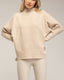 Jersey oversize con textura de rayas y cuadros. - Tantra Spain