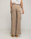 Pantalon de raso, tipo cargo con bolsillos y corte recto. - Tantra Spain
