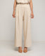 Pantalon recto con bolsillos laterales y cintura fruncida. - Tantra Spain