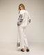 Set de pantalon y top con bordados en las mangas, cuello y en el bajo del pantalon - Tantra Spain