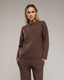 Set de punto fino de pantalon y jersey básico de cuello perkins. - Tantra Spain