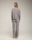Set de punto fino de pantalon y jersey básico de cuello perkins. - Tantra Spain