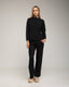 Set de punto fino de pantalon y jersey básico de cuello perkins. - Tantra Spain