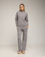 Set de punto fino de pantalon y jersey básico de cuello perkins. - Tantra Spain