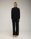Set de punto fino de pantalon y jersey básico de cuello perkins. - Tantra Spain