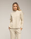 Set de punto fino de pantalon y jersey básico de cuello perkins. - Tantra Spain