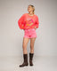 Short denim en color fluor y desflecado en el bajo. - Tantra Spain
