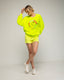 Short denim en color fluor y desflecado en el bajo. - Tantra Spain