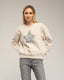 Sudadera con dibujo de estrella con lentejuelas y textura. - Tantra Spain
