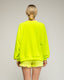 Sudadera fluor con dibujo "smile" y bordados en el frente y puños. - Tantra Spain