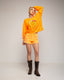 Sudadera fluor con dibujo "smile" y bordados en el frente y puños. - Tantra Spain