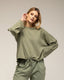 Sudadera oversize de manga larga con lurex y cuello redondo , y detalle en la parte trasera - Tantra Spain