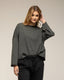 Sudadera oversize de manga larga con lurex y cuello redondo , y detalle en la parte trasera - Tantra Spain
