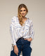 tantra mujer, Camisa de manga larga con estampado rayas discontinuas y bolsillos. - Tantra Spain
