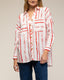 tantra mujer, Camisa de manga larga con estampado rayas discontinuas y bolsillos. - Tantra Spain