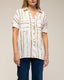 tantra mujer, Camisa de manga larga con estampado rayas discontinuas y bolsillos. - Tantra Spain