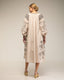 tantra mujer, Vestido oversize con bordados en las mangas, laterales y frontal, cierre de cordones - Tantra Spain