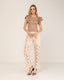 Top de punto ajustado con volantes en las mangas. - Tantra Spain