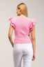 Top de punto ajustado con volantes en las mangas. - Tantra Spain