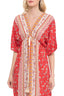 Vestido estampado con cuello pico. - Tantra Spain