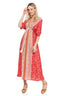 Vestido estampado con cuello pico. - Tantra Spain