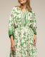 Vestido largo estampado con elastico en la cintura y manga francesa - Tantra Spain
